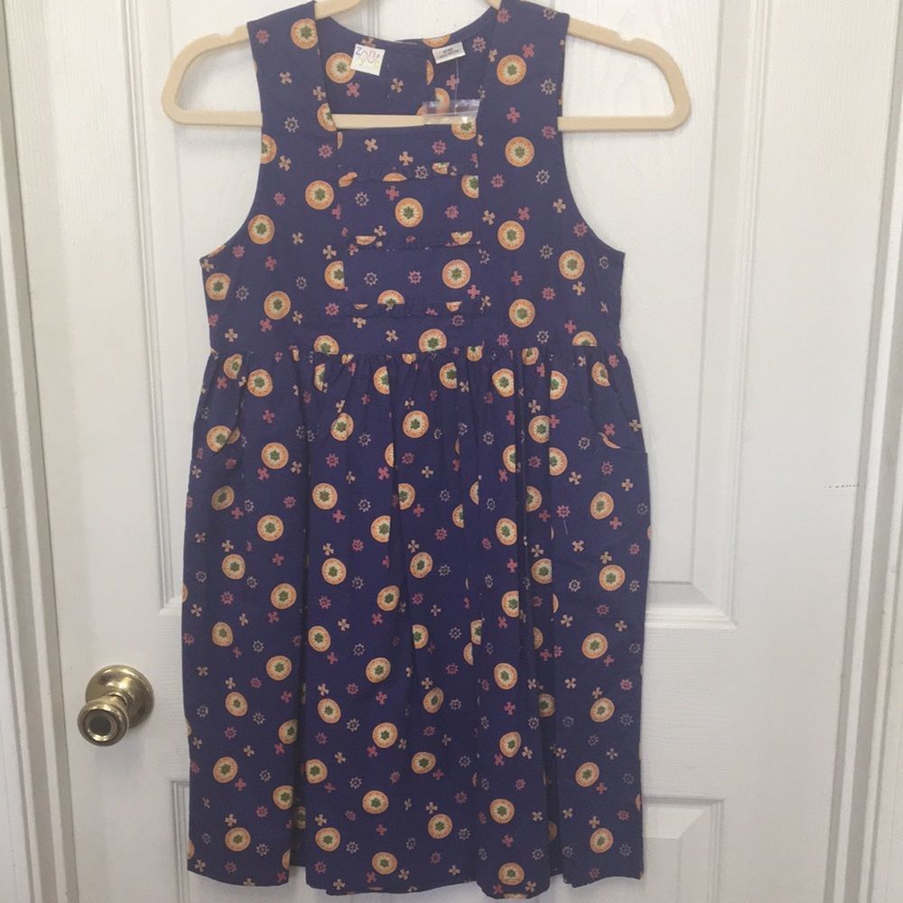 Cute cotton blue print dress